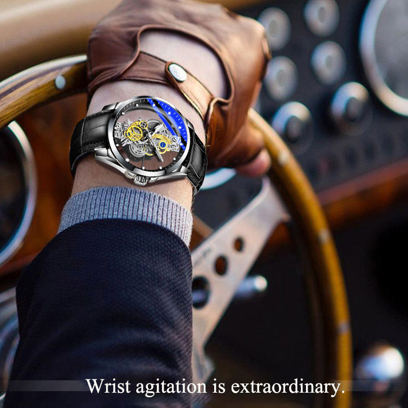 Miniatura: Watch Skeleton Automatic Quartz Watch Gold
