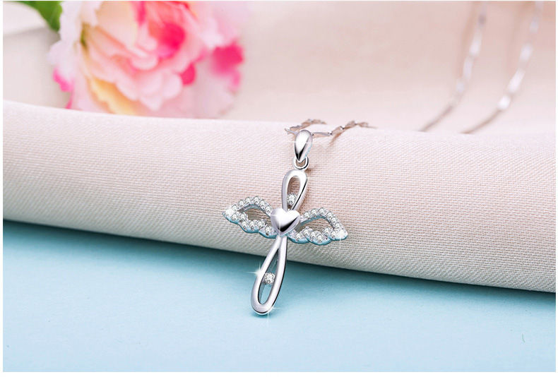 Miniatura: Hot Sale Clavicle Chain S925 Silver Cross Pendant Female Silver Jewelry