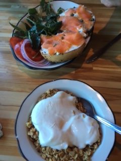Organic oats and local yogurt
