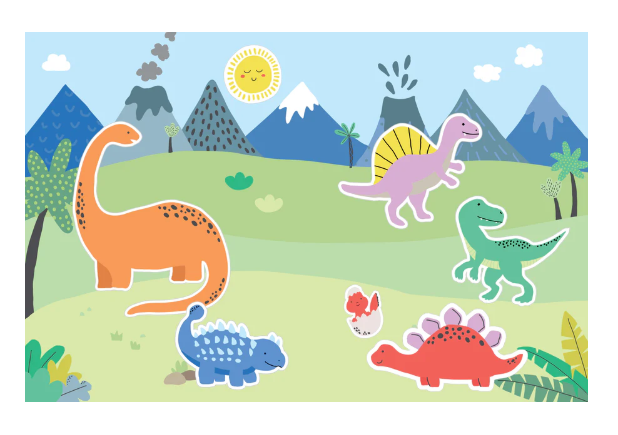 Thumbnail: Giant Stickers Tiny Tots Book - Dinosaur Kingdom