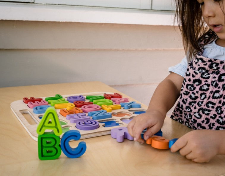 Thumbnail: Kiddie Connect - Handcarry Uppercase ABC Trace Wooden Puzzle
