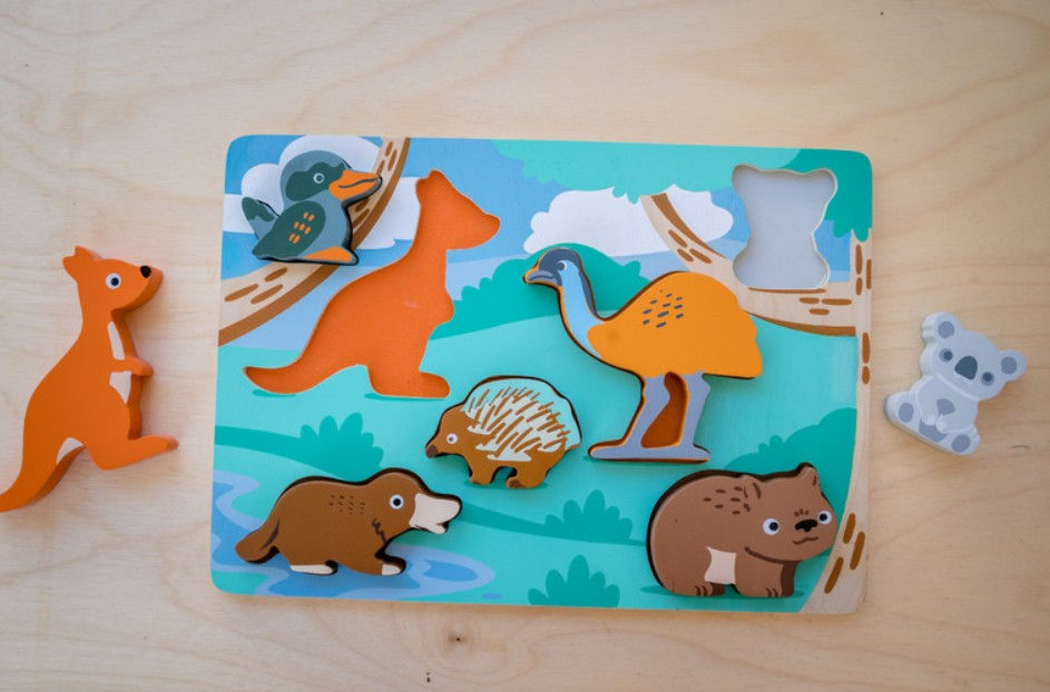 Thumbnail: Kiddie Connect - Australian Animals Wooden Puzzle