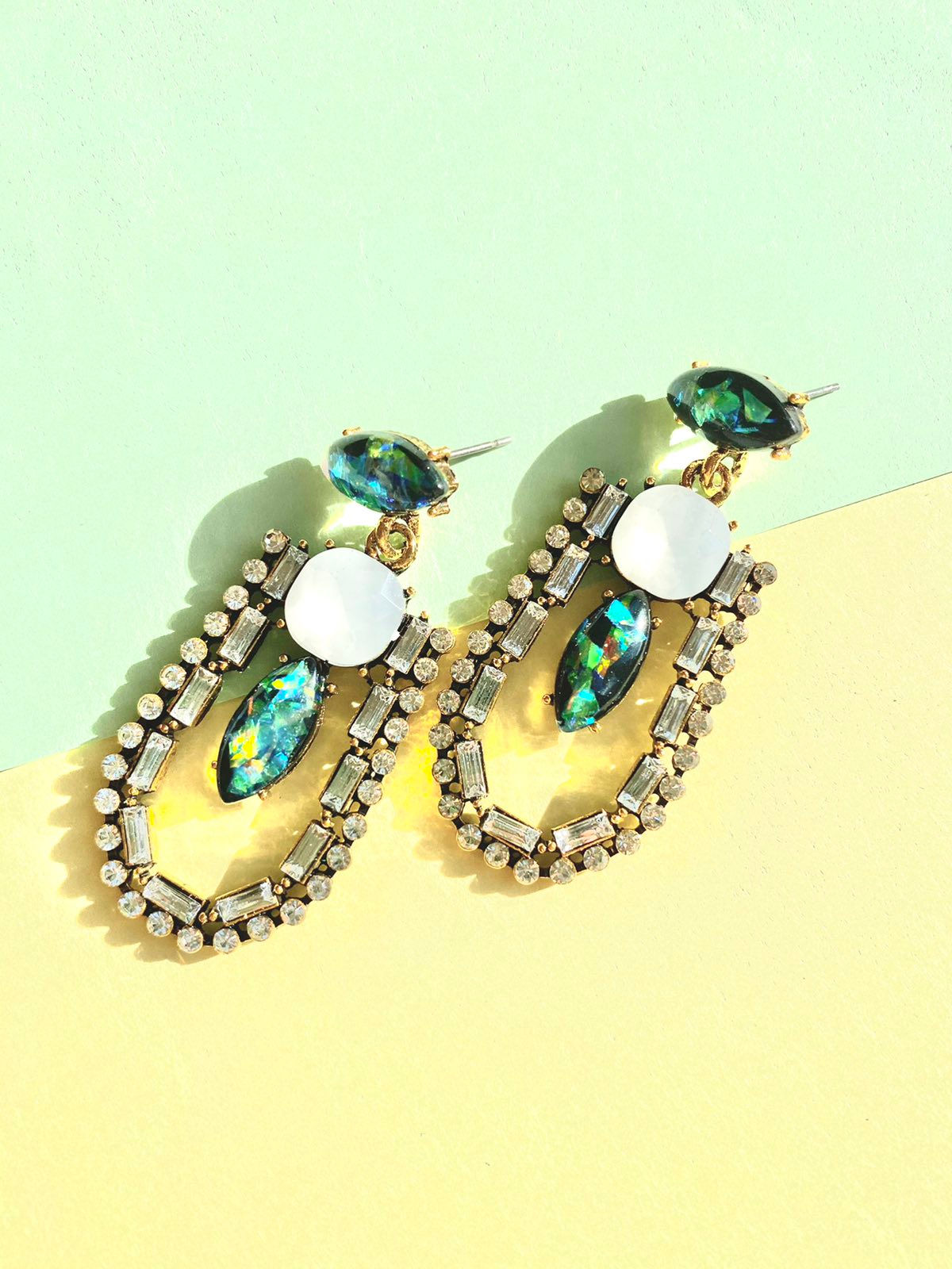 Party Sparkling Green Earrings