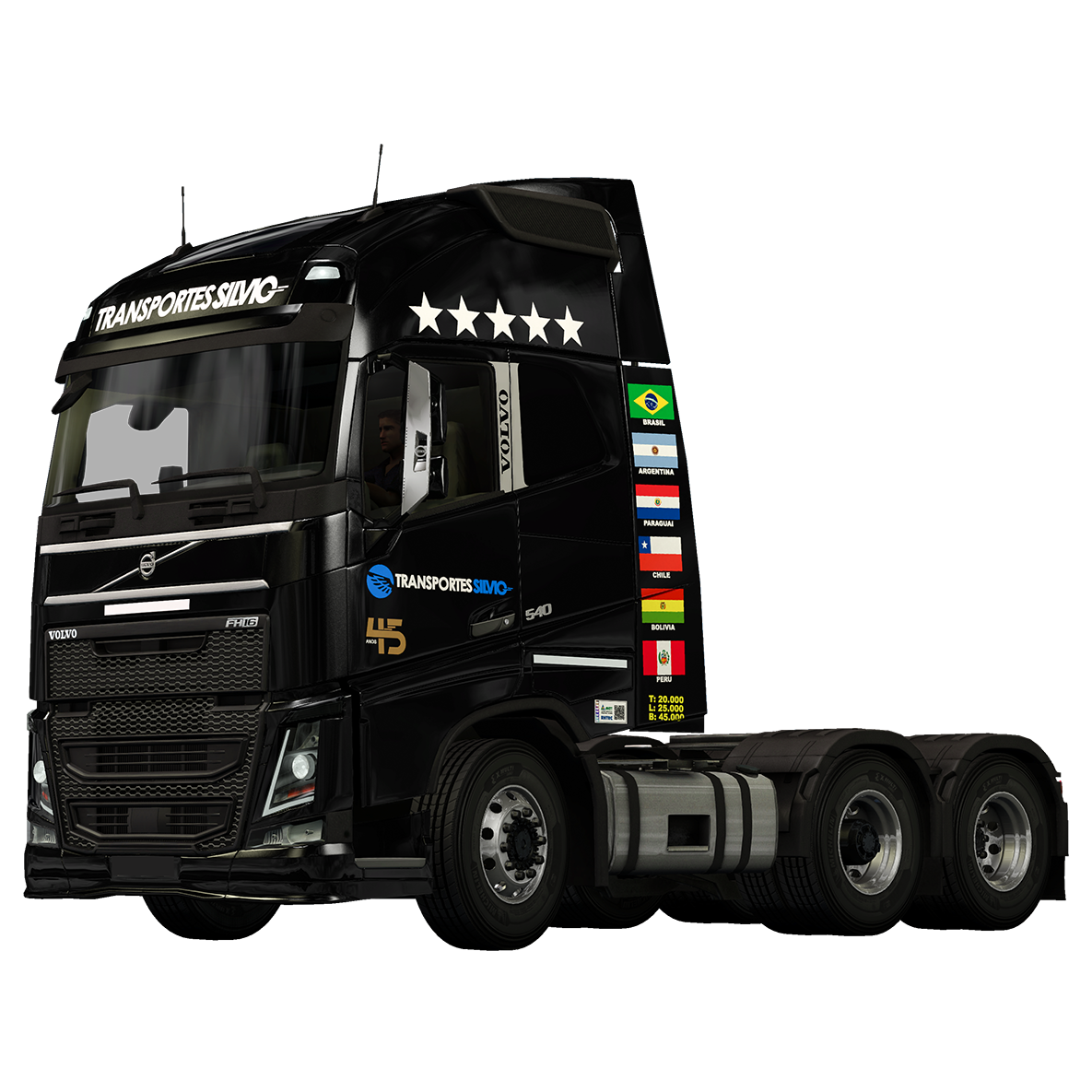 SKIN TRANSPORTES SILVIO - VOLVO FH 2013 - SCS