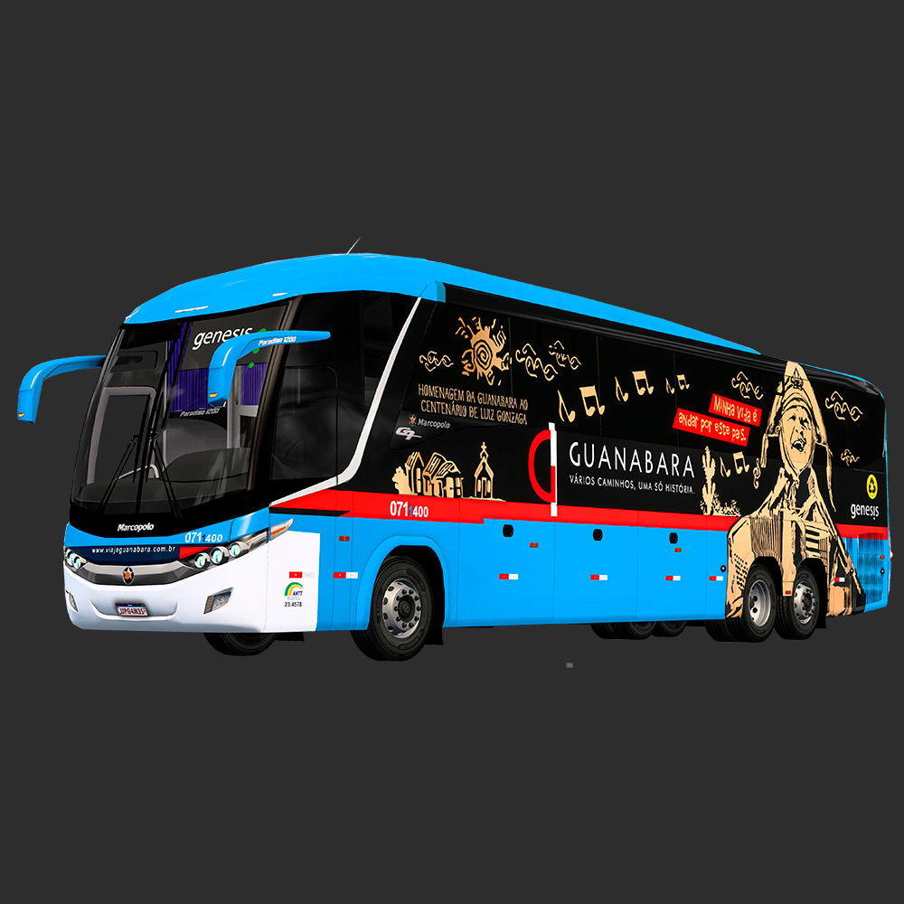 SKIN GUANABARA (CENTENÁRIO LUIZ GONZAGA) - MARCOPOLO G7 1200 - MODSHOP