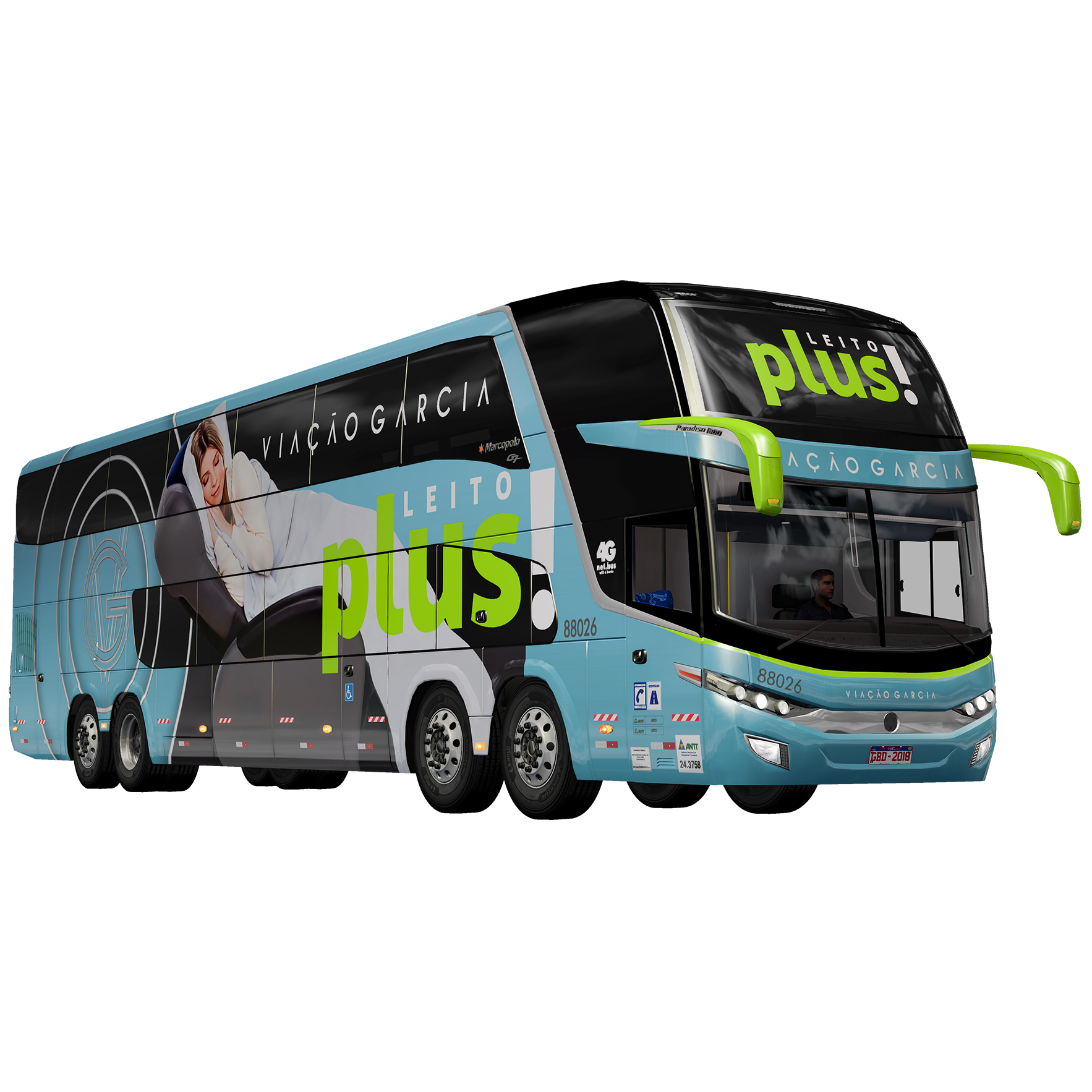 SKIN VIAÇÃO GARCIA PLUS - MARCOPOLO G7 1800 DD 15M - B4D