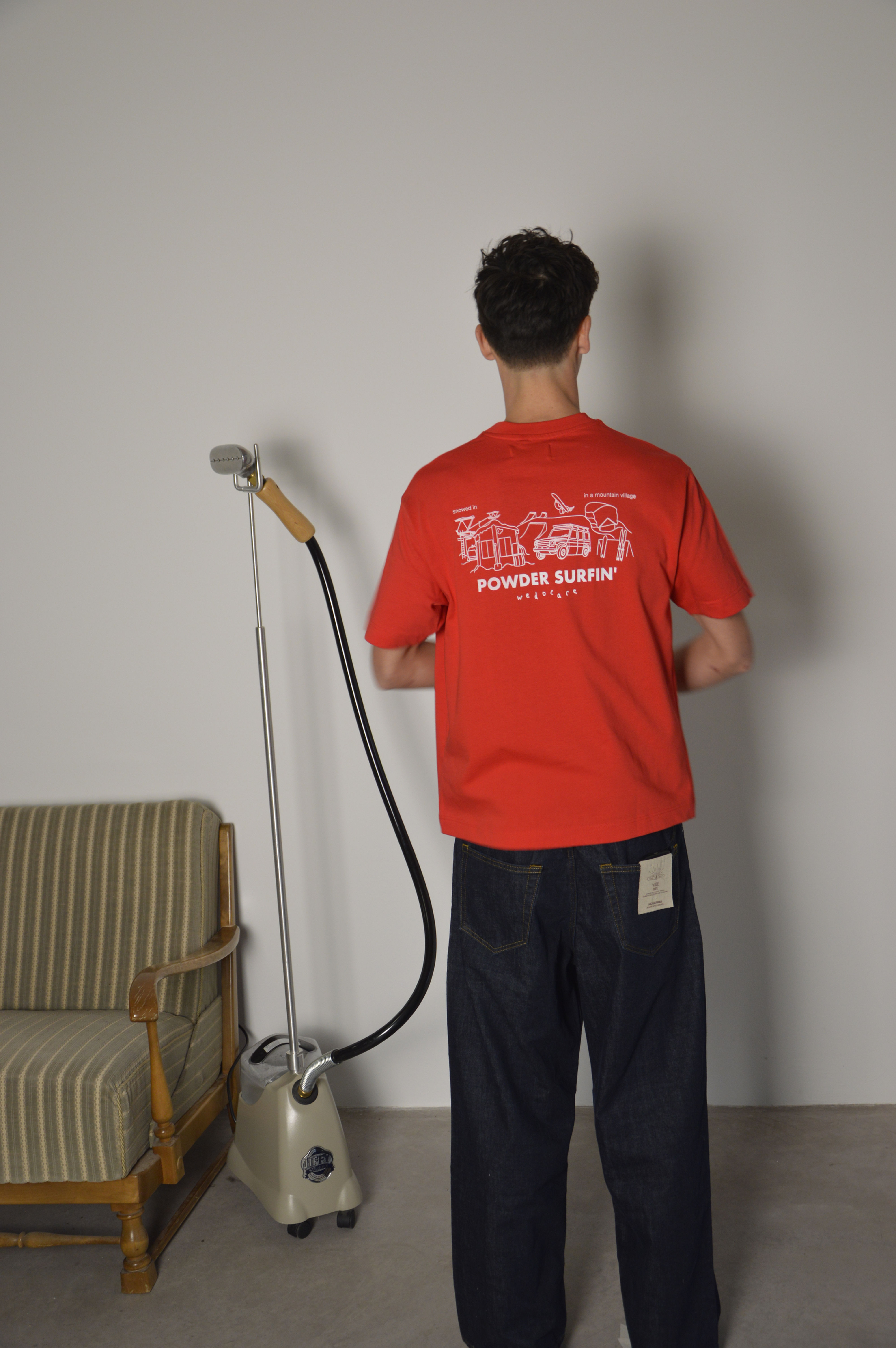 SIZE L or XL: Powder Surfin' Red