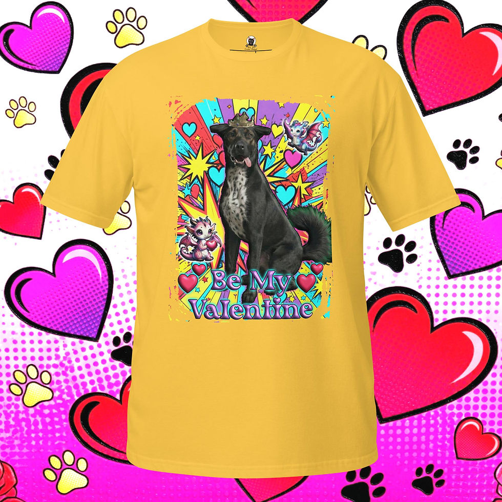 Thumbnail: Be My Valentine Dog Lover Pop-Art Unisex T-Shirt