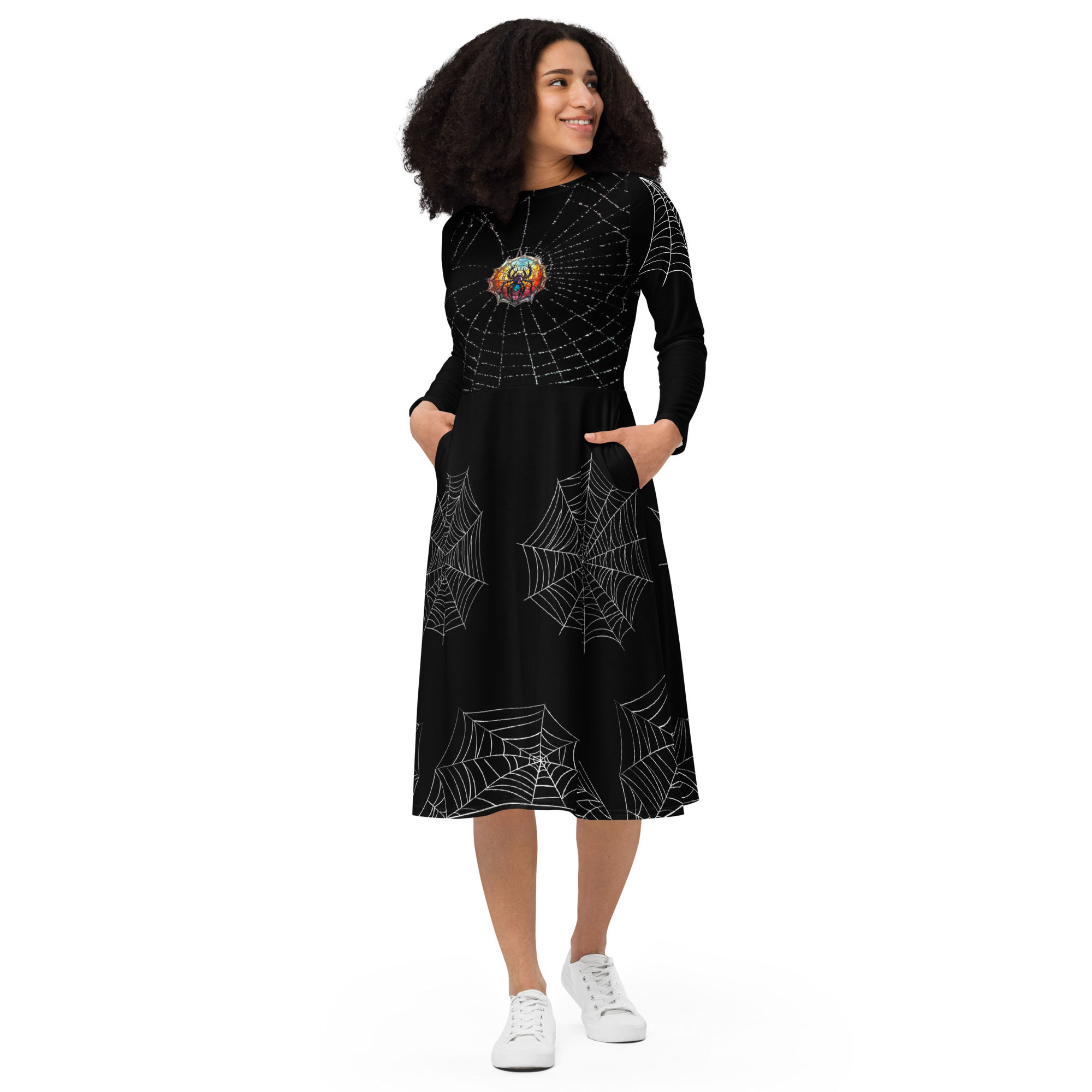 Halloween Spider long sleeve dress