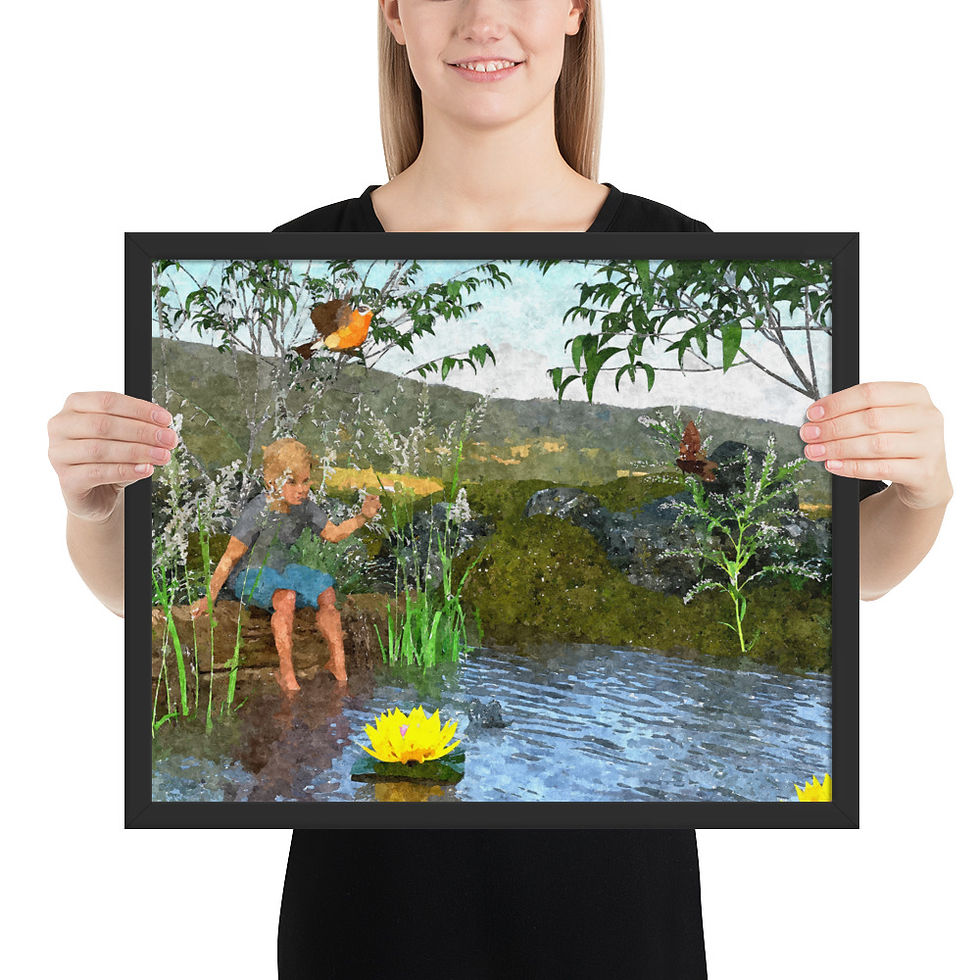 Thumbnail: "Lazy Summer Day" Framed photo paper poster