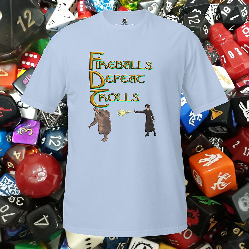 Thumbnail: Fireballs Defeat Trolls Unisex T-Shirt