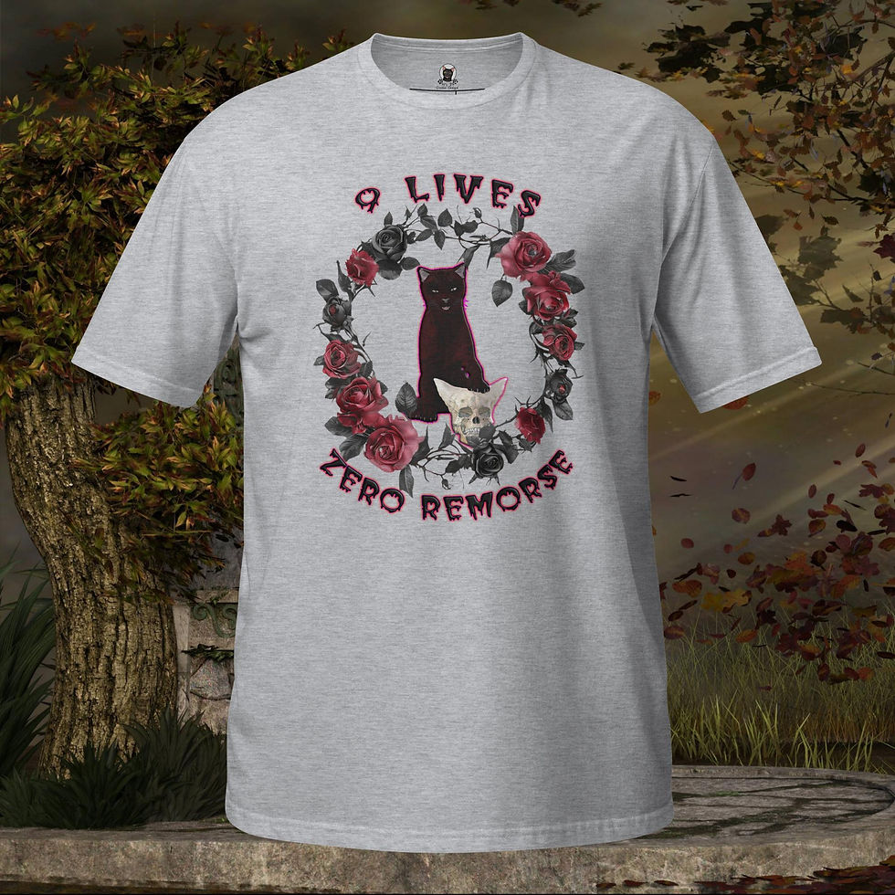 Thumbnail: 9 Lives, Zero Remorse - Unisex T-Shirt