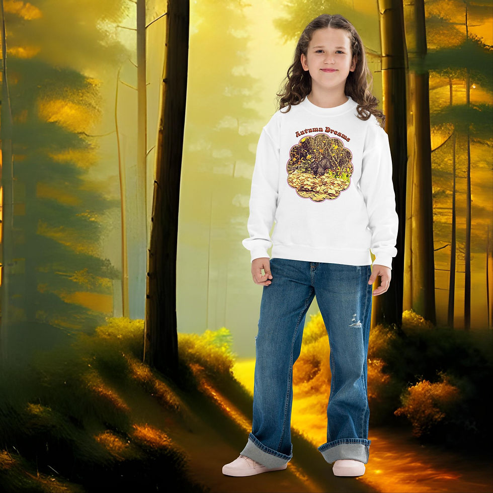 Thumbnail: Leaves Autumn Dreams Youth sweatshirt