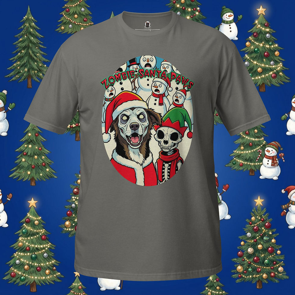 Thumbnail: Zombie Santa Paws T-Shirt