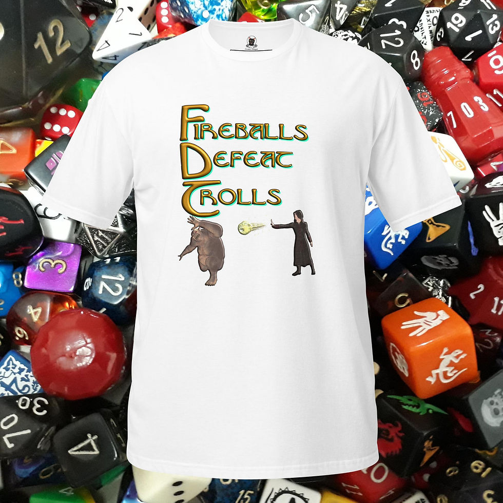 Thumbnail: Fireballs Defeat Trolls Unisex T-Shirt