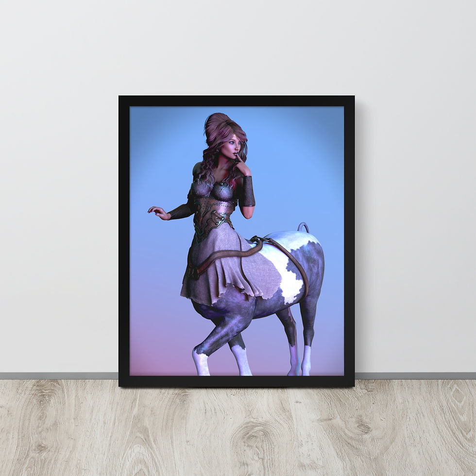 Thumbnail: "Centaur of Attention" Framed photo paper poster