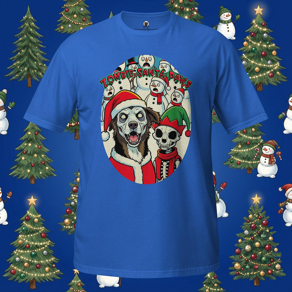 Thumbnail: Zombie Santa Paws T-Shirt