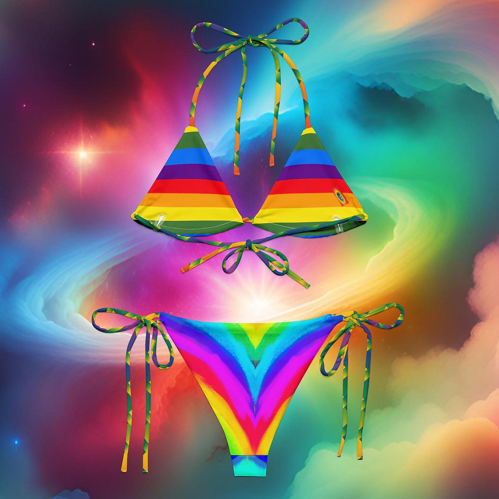Thumbnail: Pride recycled string bikini