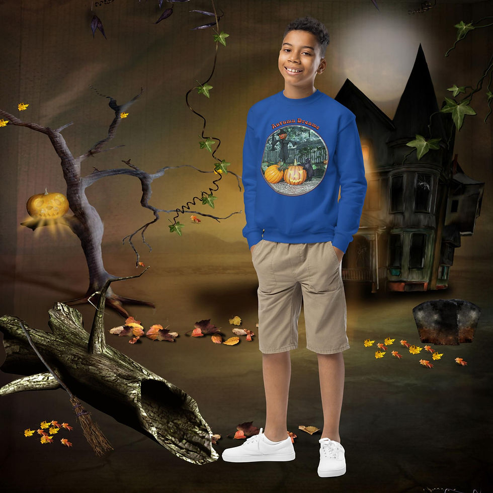 Thumbnail: Pumpkin Autumn Dreams Youth sweatshirt
