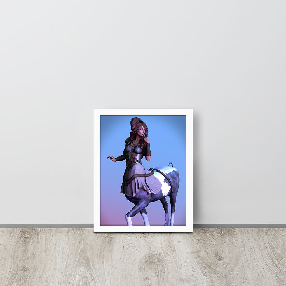 Thumbnail: "Centaur of Attention" Framed photo paper poster