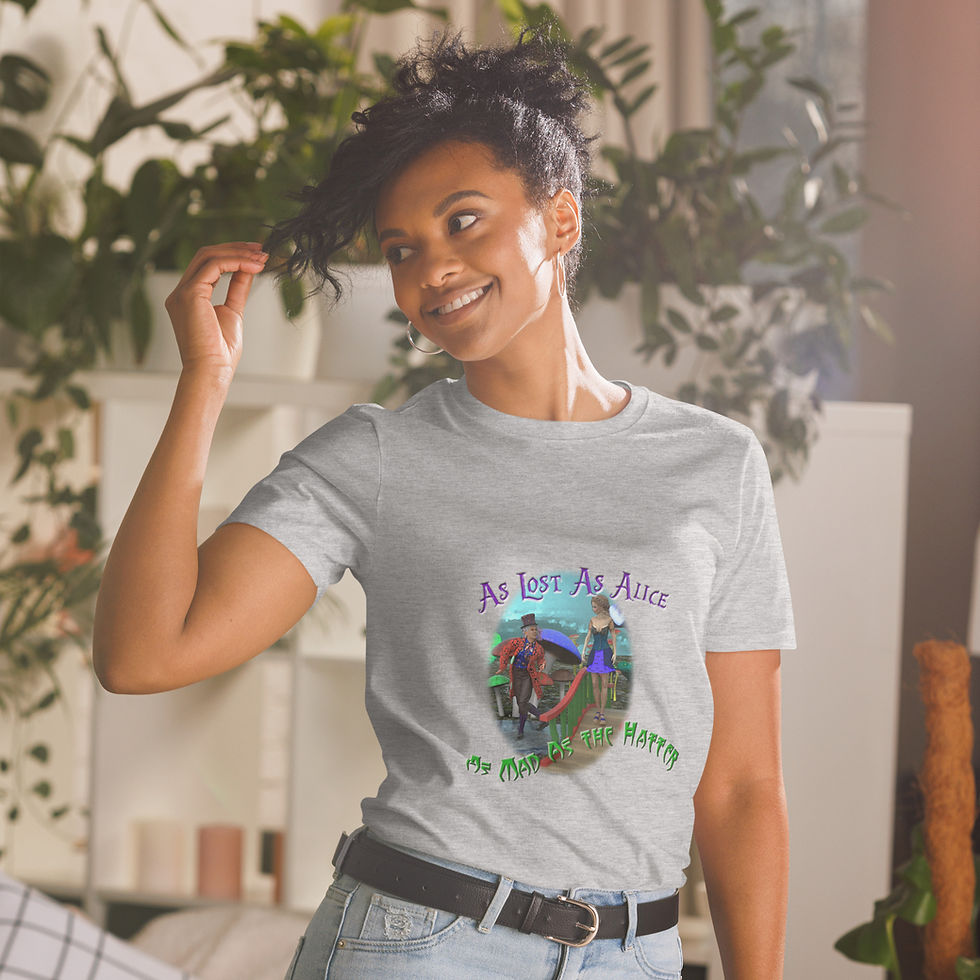 Thumbnail: "Alice & Hatter" Short-Sleeve Unisex T-Shirt Light Grey