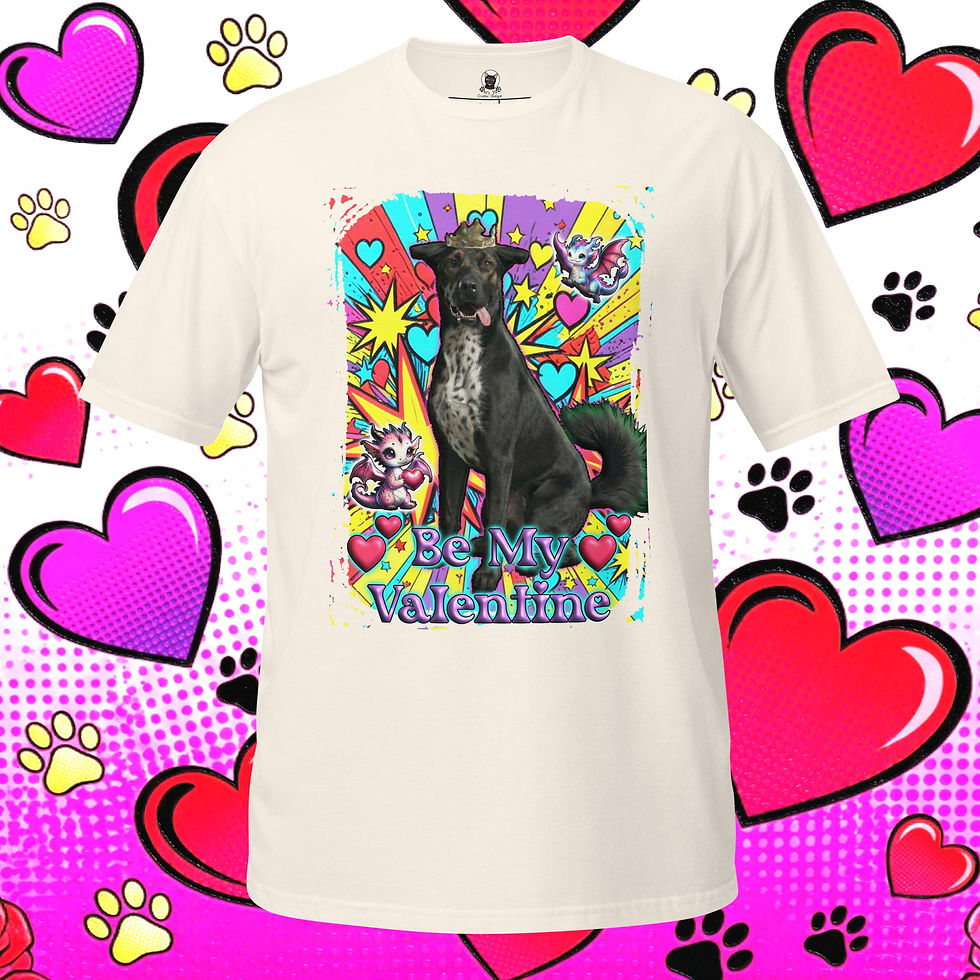 Thumbnail: Be My Valentine Dog Lover Pop-Art Unisex T-Shirt
