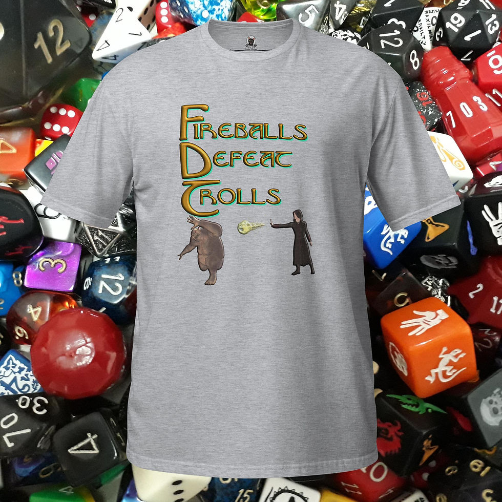 Thumbnail: Fireballs Defeat Trolls Unisex T-Shirt