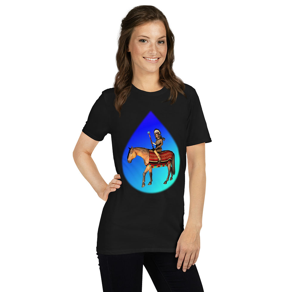 Thumbnail: "Native American on Horseback" Short-Sleeve Unisex T-Shirt
