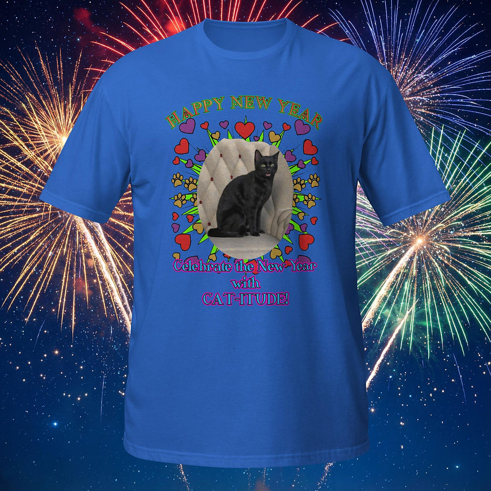 Thumbnail: Happy New Year CAT-ITUDE Unisex T-Shirt