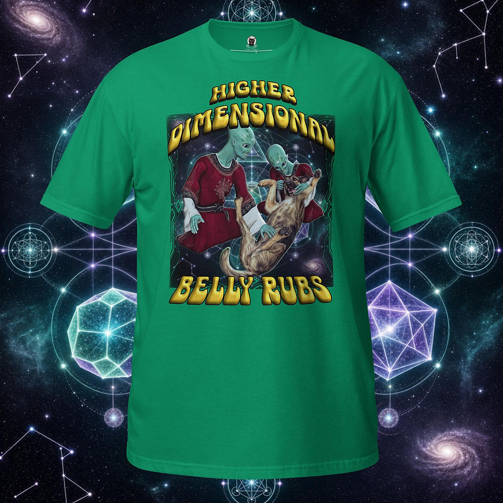 Thumbnail: Higher Dimensional Belly Rubs Alien Dog | Funny Sci-Fi Pet Unisex Tee