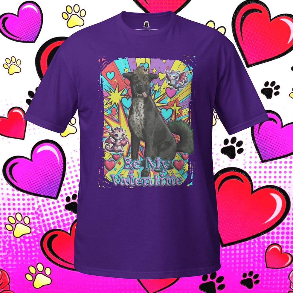 Thumbnail: Be My Valentine Dog Lover Pop-Art Unisex T-Shirt