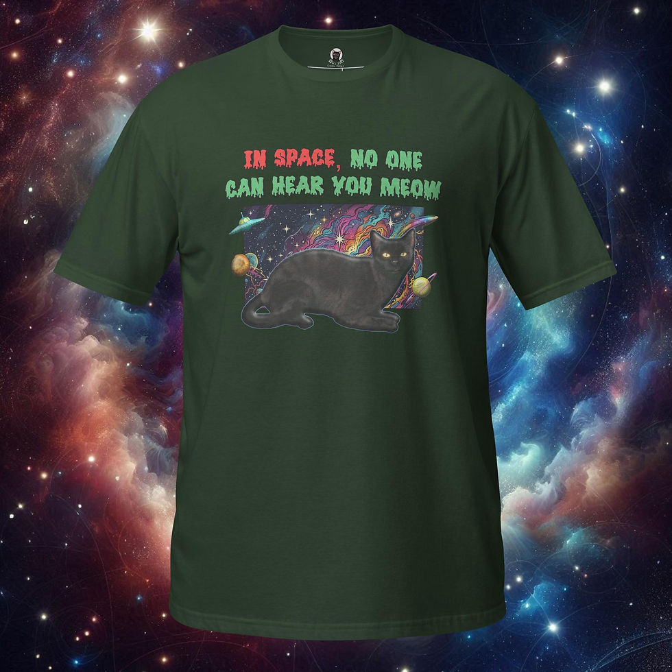 In Space No One Can Hear You Meow Funny Sci-Fi Parody Unisex T-Shirt