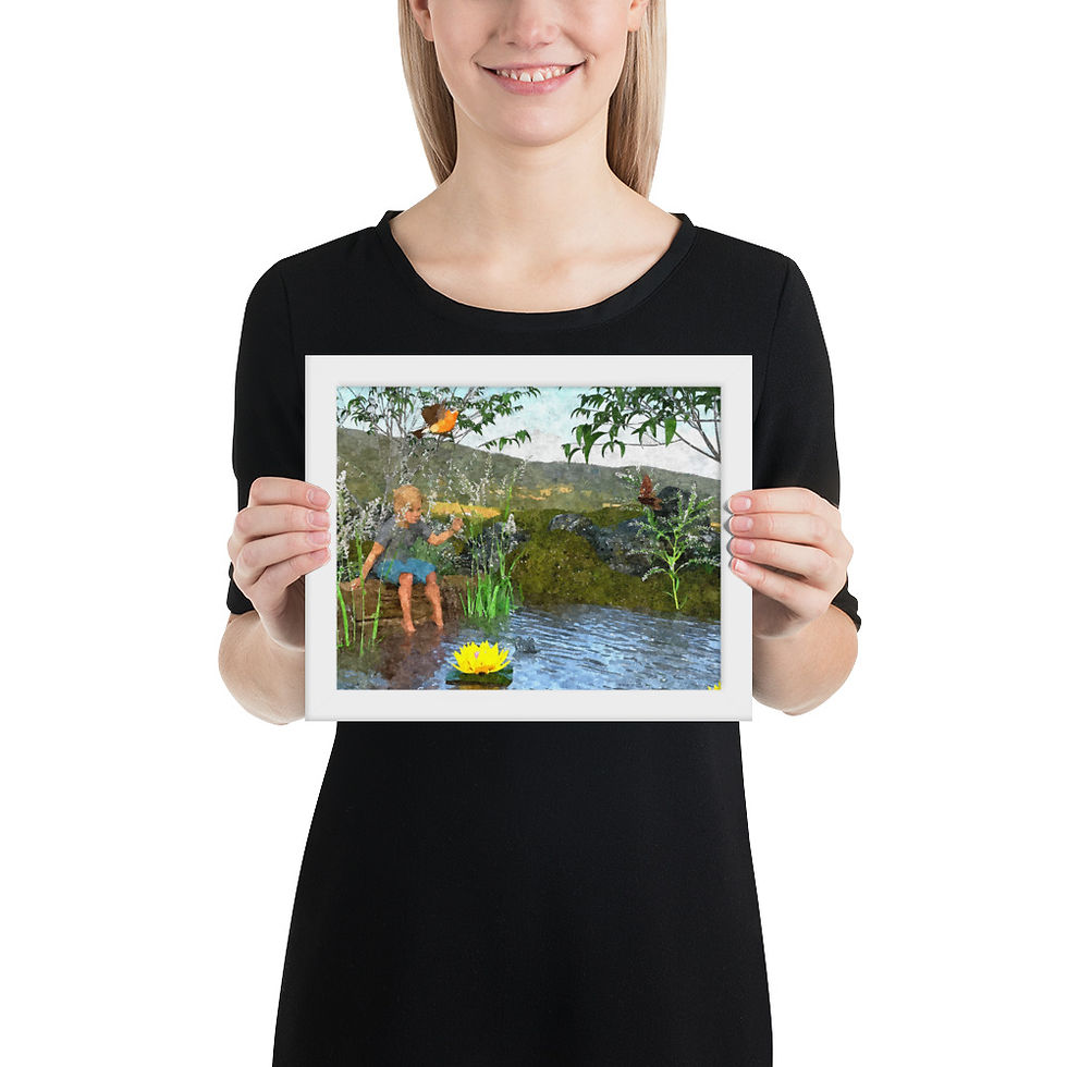 Thumbnail: "Lazy Summer Day" Framed photo paper poster