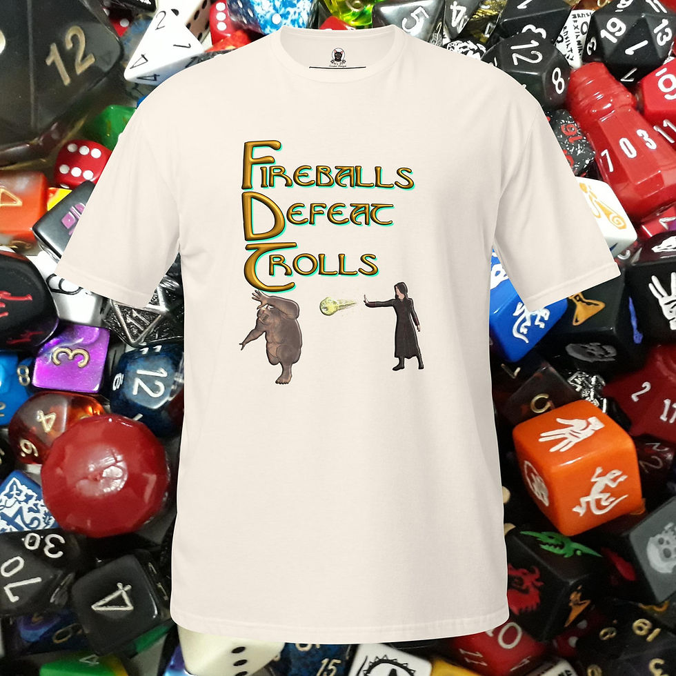 Thumbnail: Fireballs Defeat Trolls Unisex T-Shirt