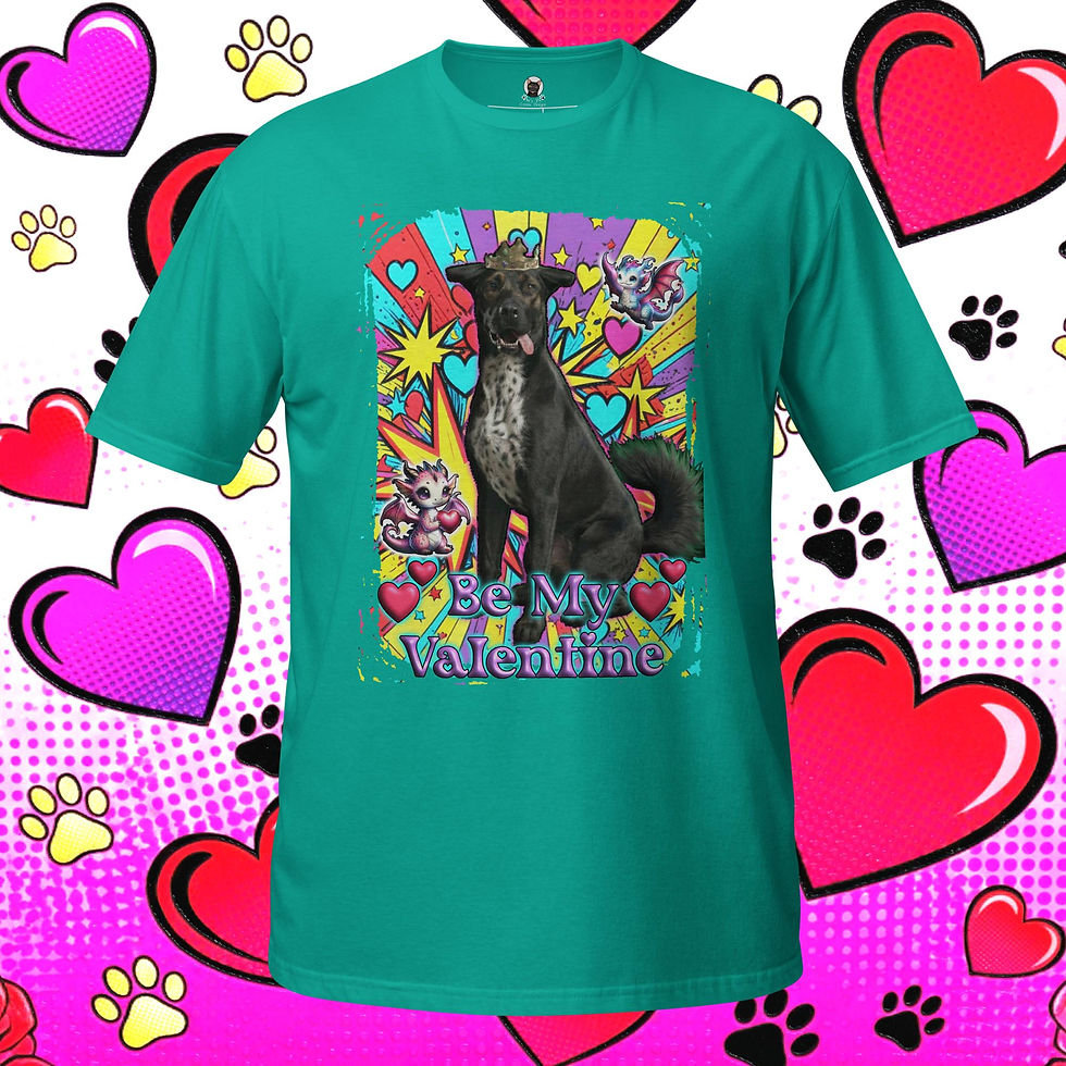Thumbnail: Be My Valentine Dog Lover Pop-Art Unisex T-Shirt