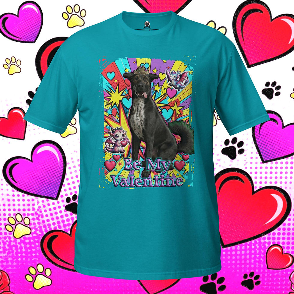 Thumbnail: Be My Valentine Dog Lover Pop-Art Unisex T-Shirt