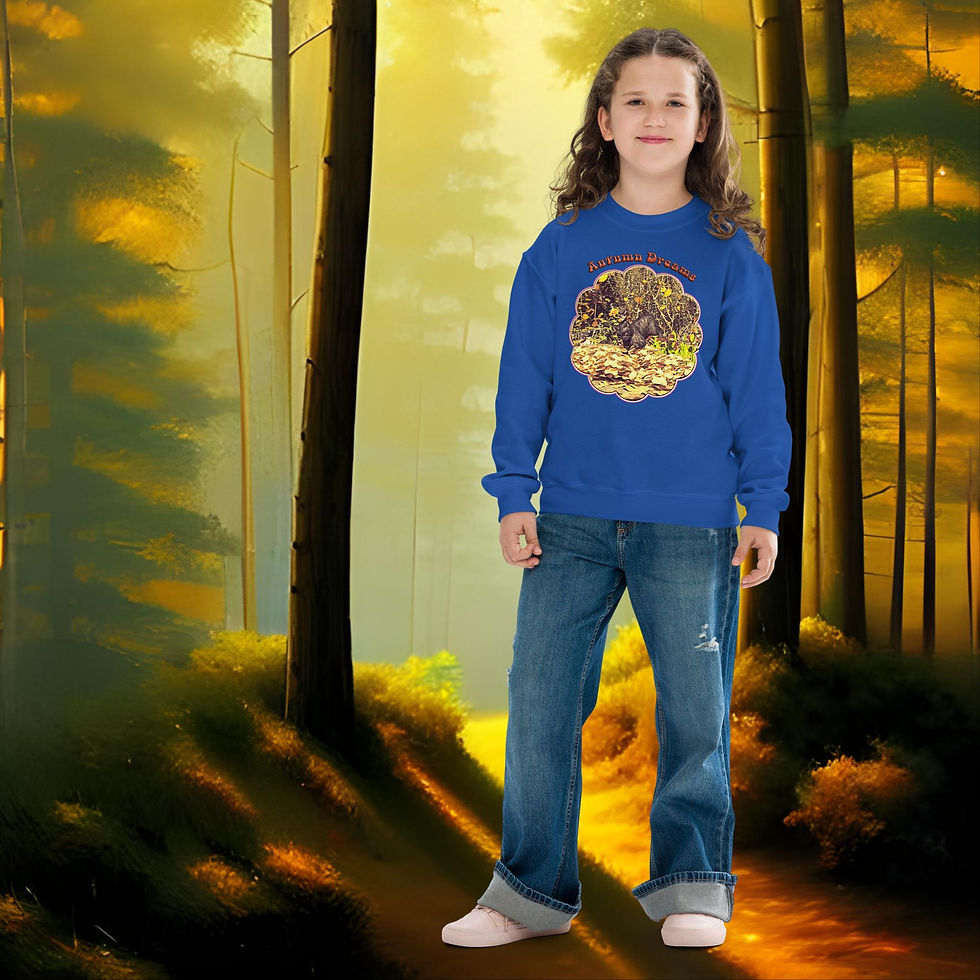 Thumbnail: Leaves Autumn Dreams Youth sweatshirt