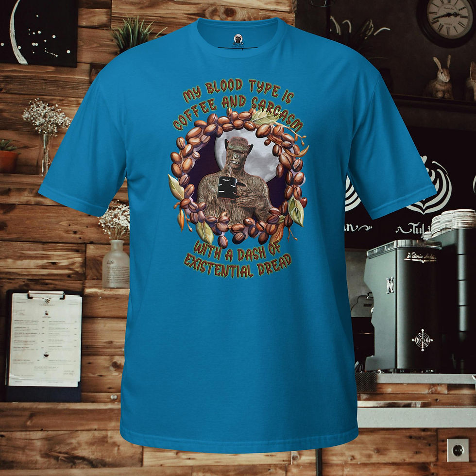 Thumbnail: "Coffee, Sarcasm & Existential Dread"  Unisex T-Shirt