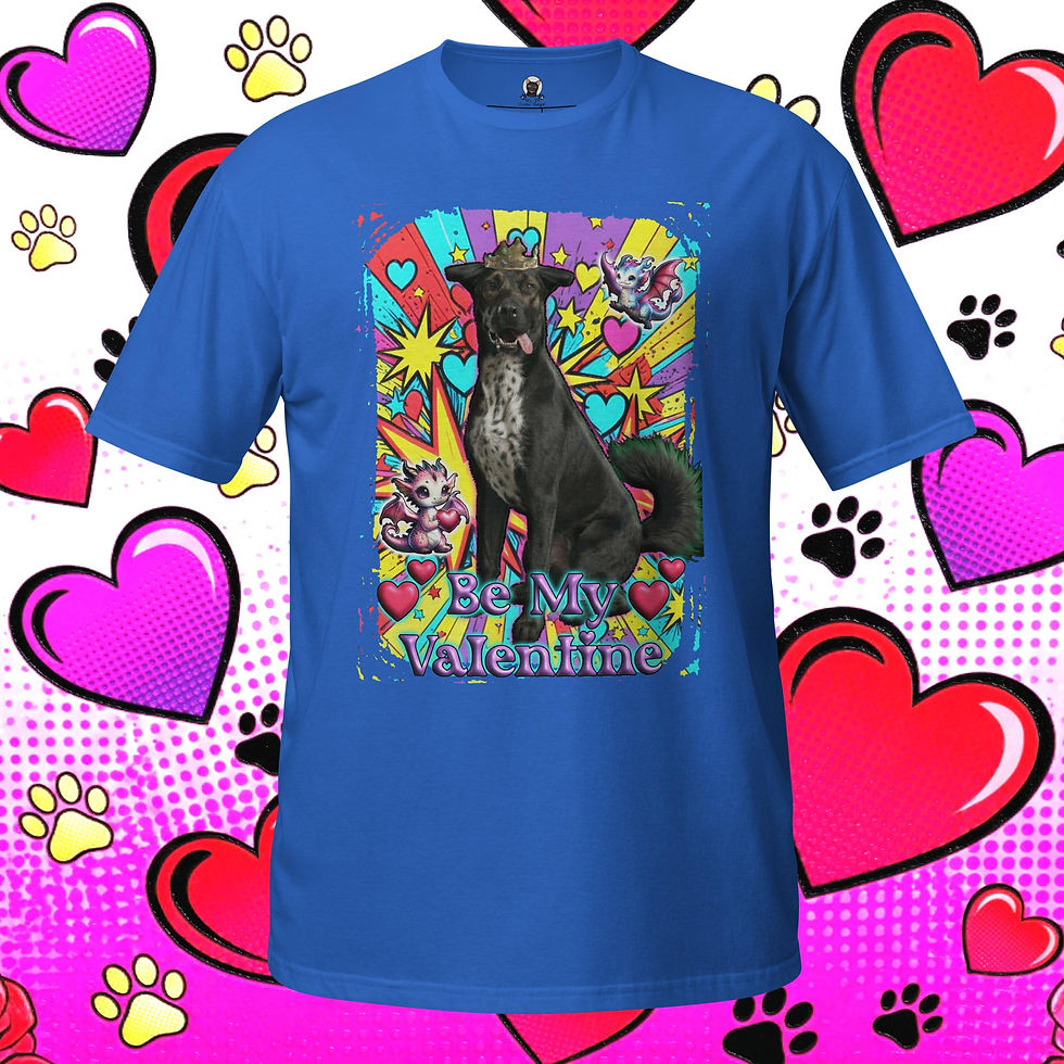 Thumbnail: Be My Valentine Dog Lover Pop-Art Unisex T-Shirt