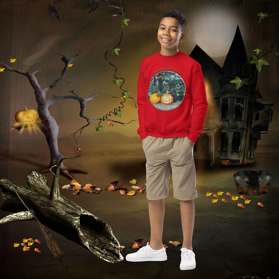 Thumbnail: Pumpkin Autumn Dreams Youth sweatshirt
