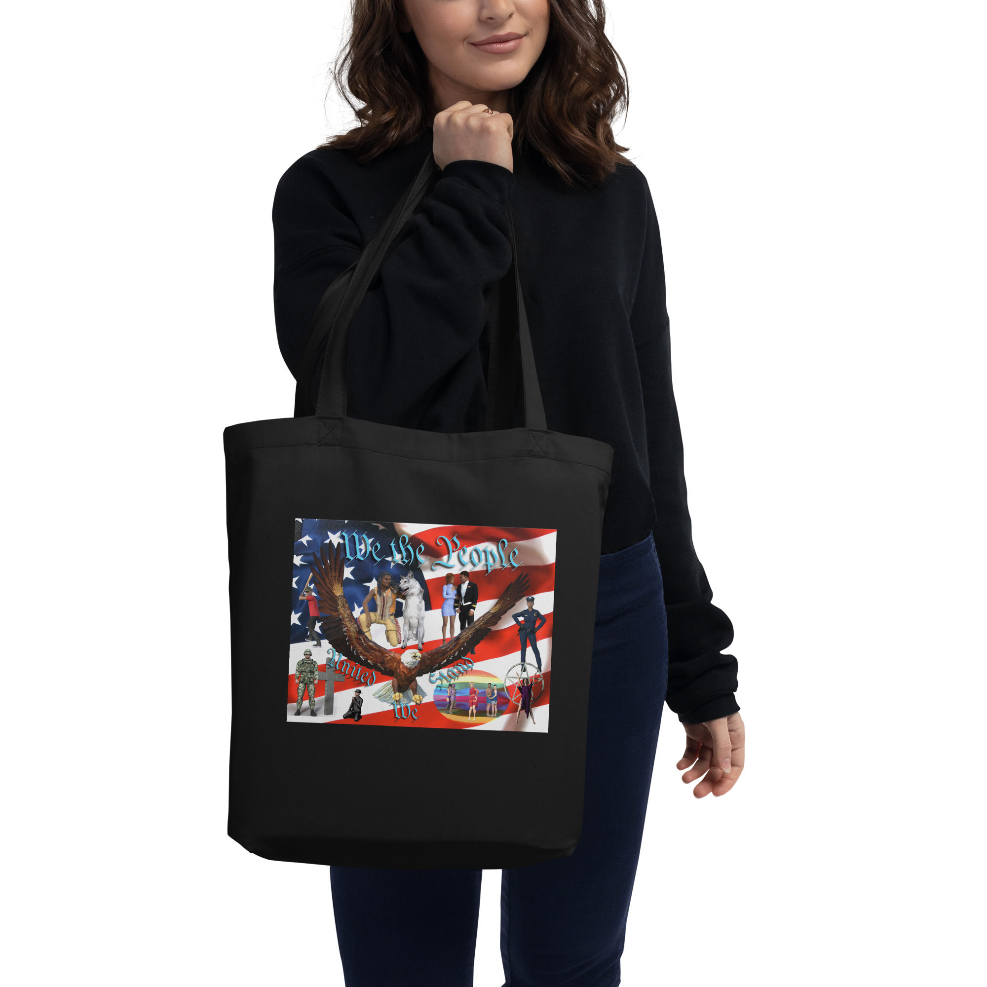 "We the People" Eco Tote Bag Black