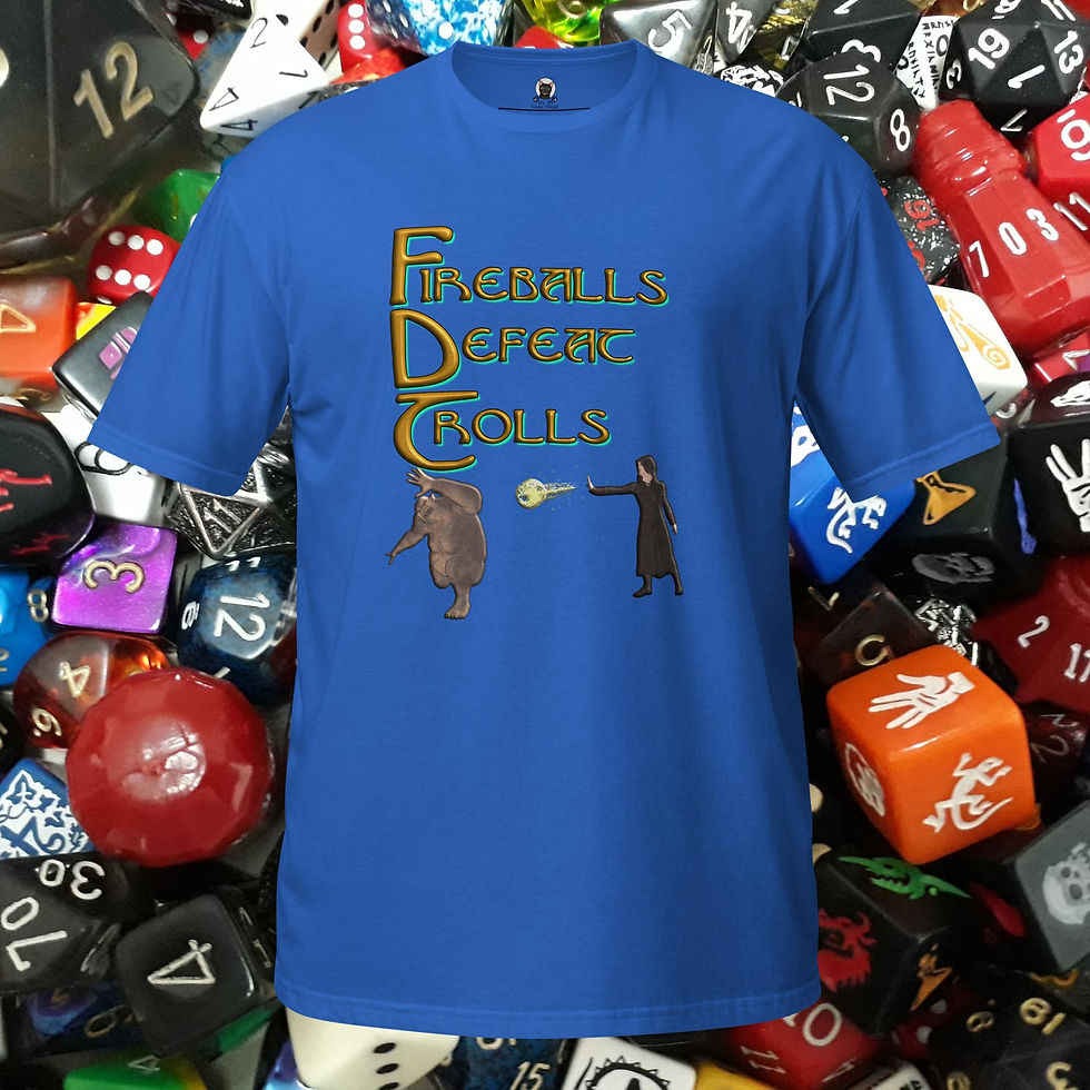 Thumbnail: Fireballs Defeat Trolls Unisex T-Shirt