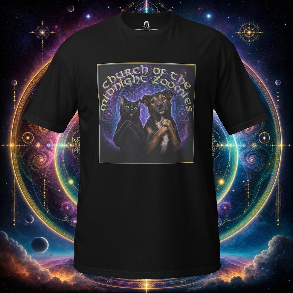 Thumbnail: Church of the Midnight Zoomies Unisex T-Shirt