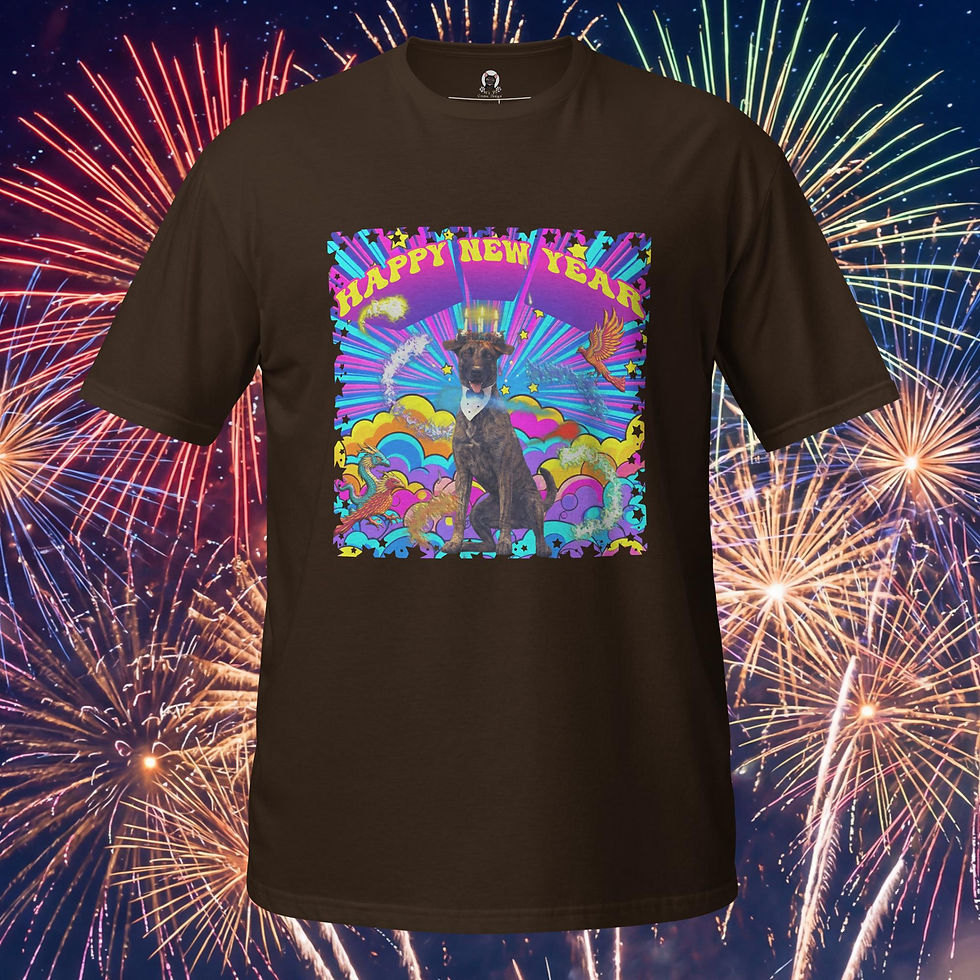 Thumbnail: Happy New Year Dog Unisex T-Shirt