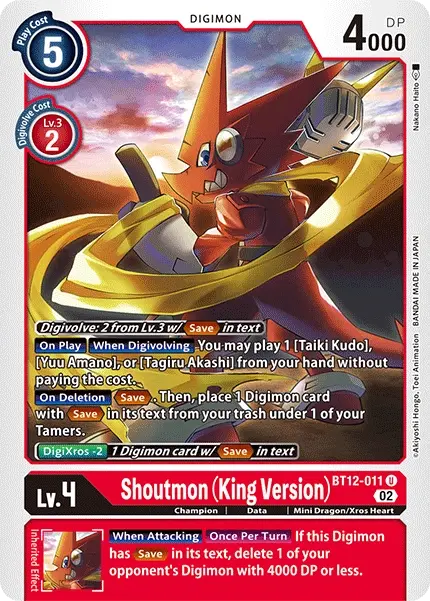 Shoutmon (King Version) (BT12-011)