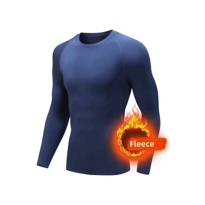 Thumbnail: YOUONGWEAR Men's Fleece-Lined Thermal Base Layer Top