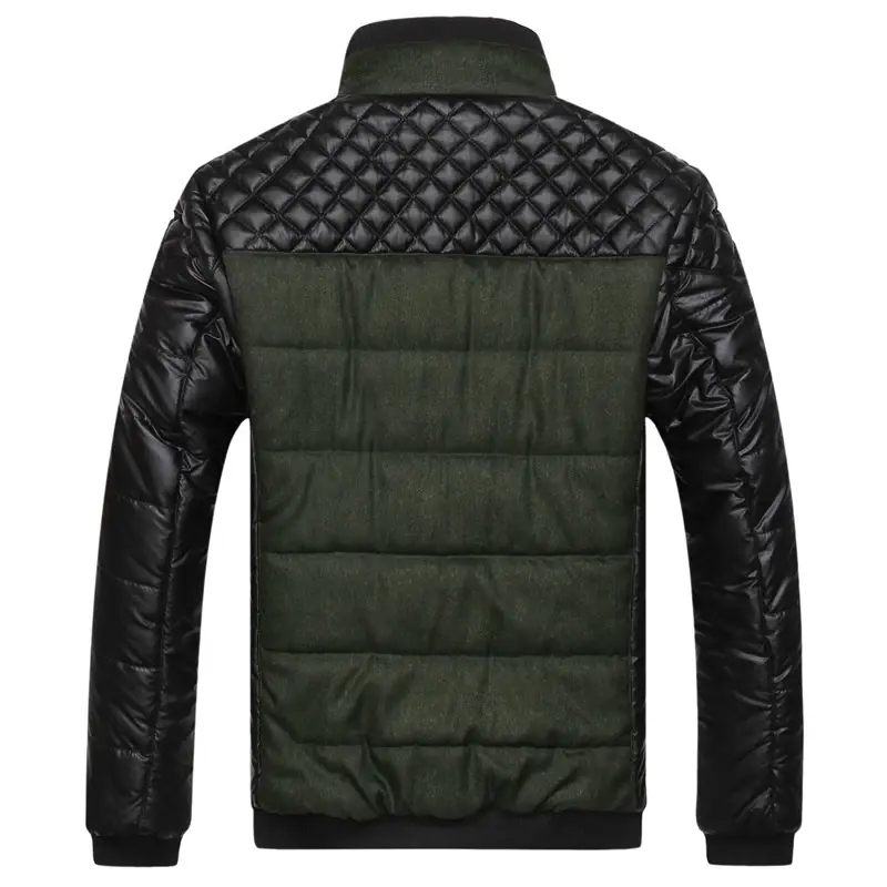Thumbnail: DIMUSI Winter Men Parkas Fashion Mens Cotton Thick Padded Jackets Male Casual PU
