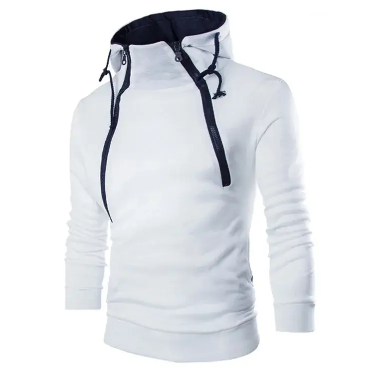 Miniature : Men's Hoodies Long Sleeve Sweatshirts for Men Zipper Hooded Pullover High Neck