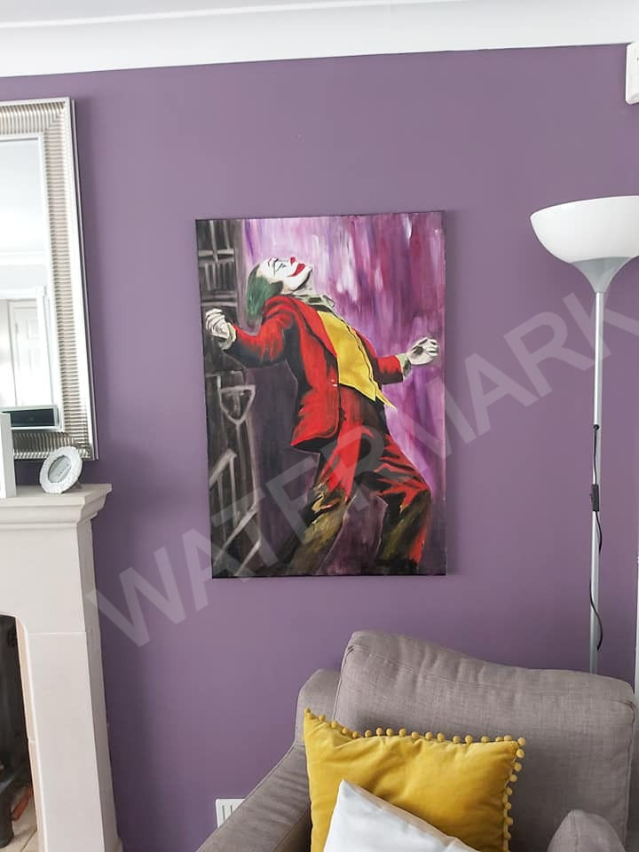 Original Oil Painting. The Joker (36" x 24")