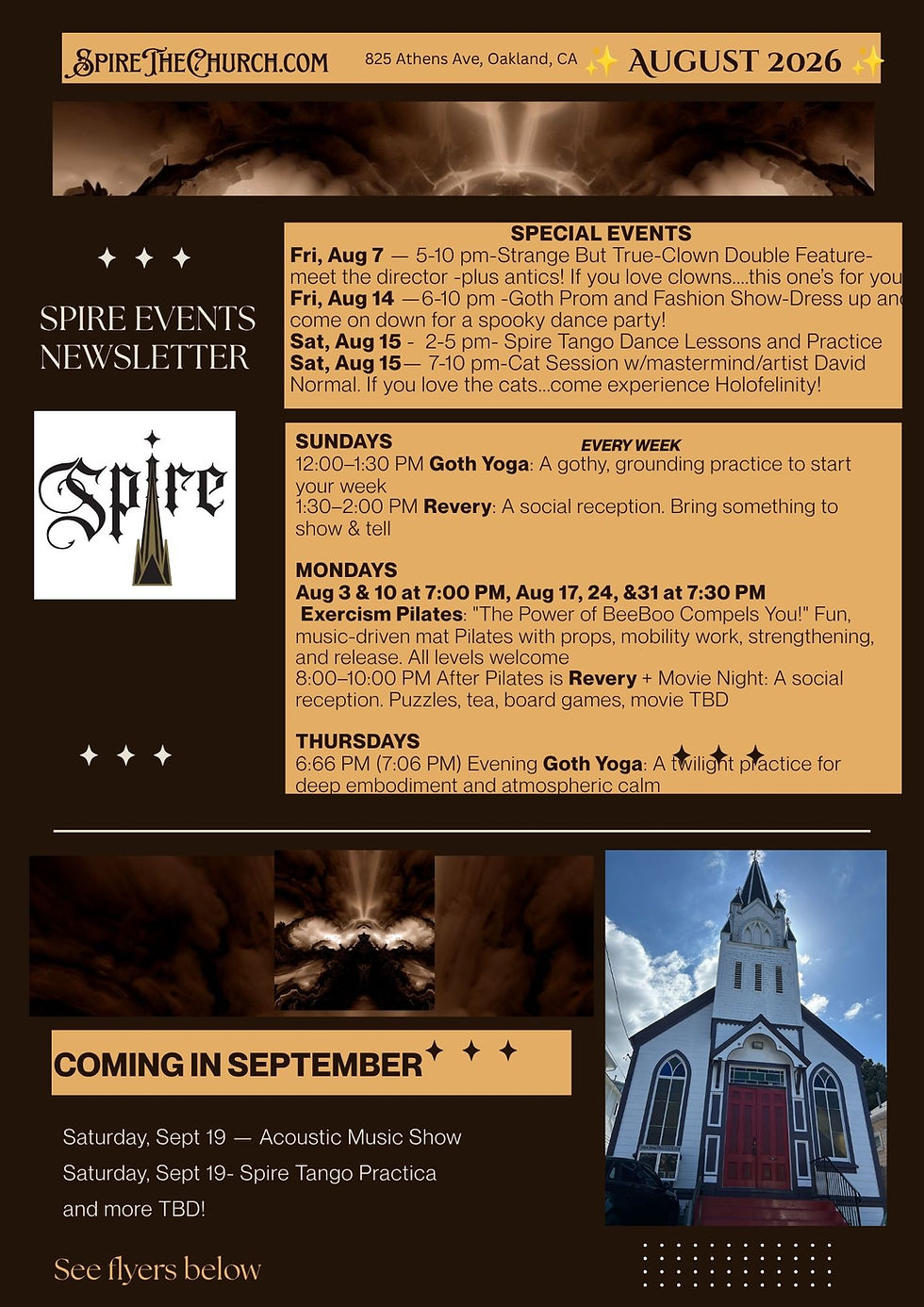 Click to see August 2026 Spire Events